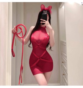 FEE ET MOI - Lover Strappy Sheer Set (Red)